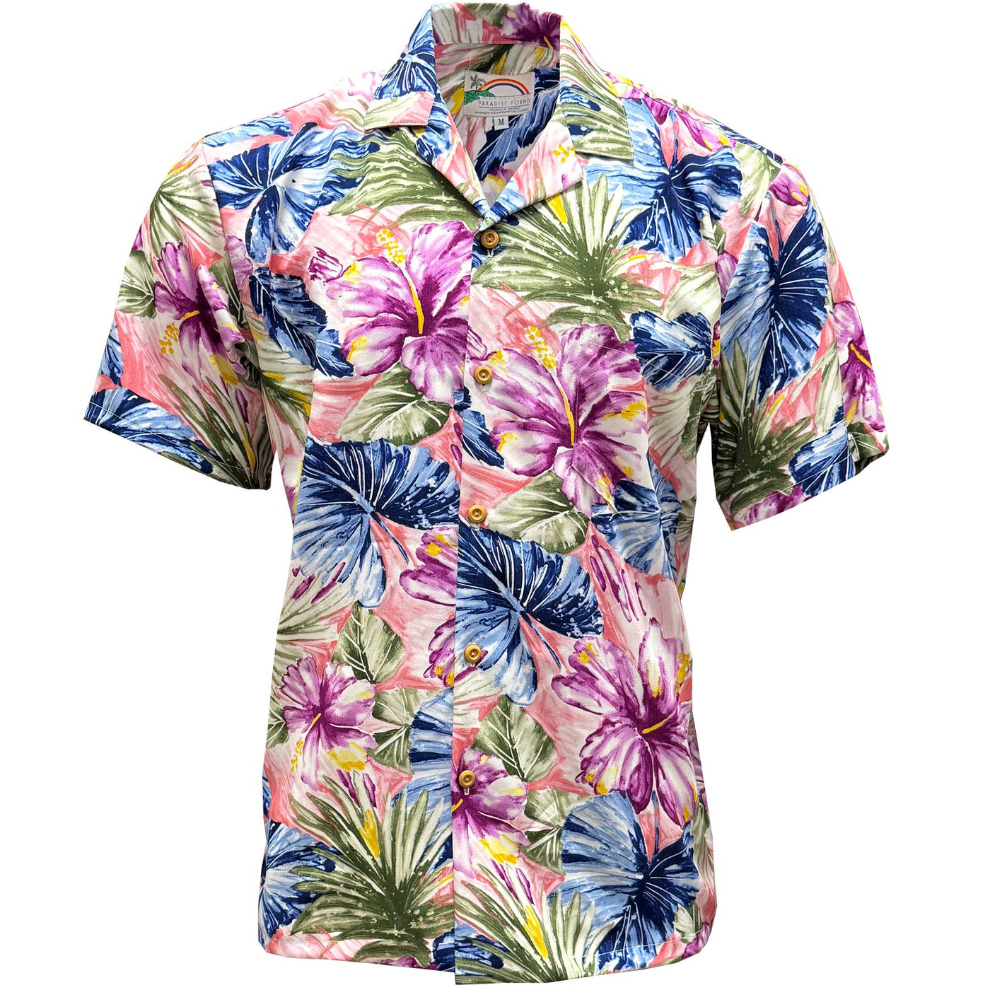 Painted Hibiscus Coral Hawaiian Shirt