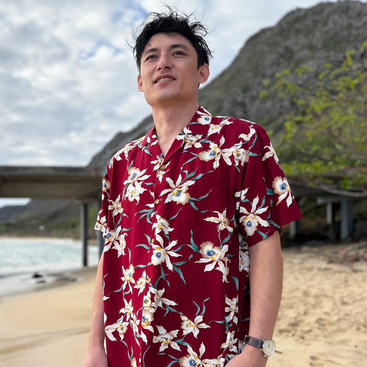 Star Orchid - Burgundy