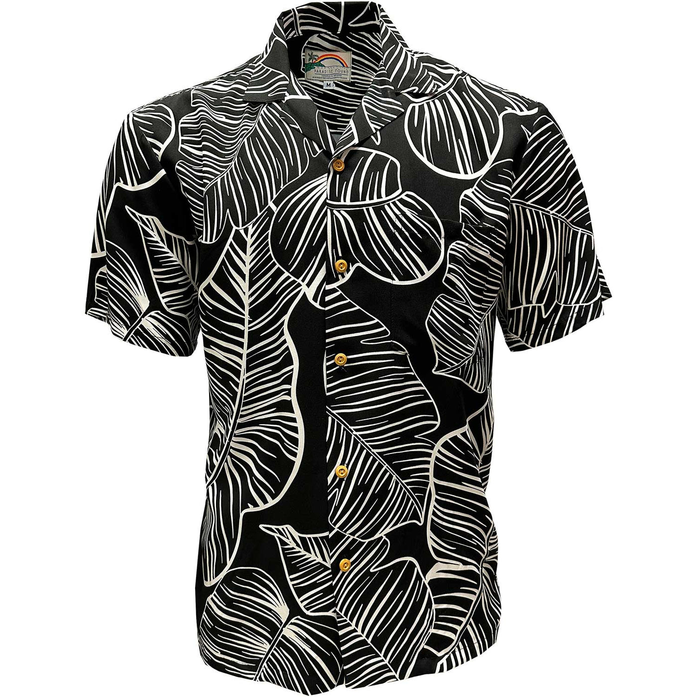 Taro Leaf Black Hawaiian Shirt