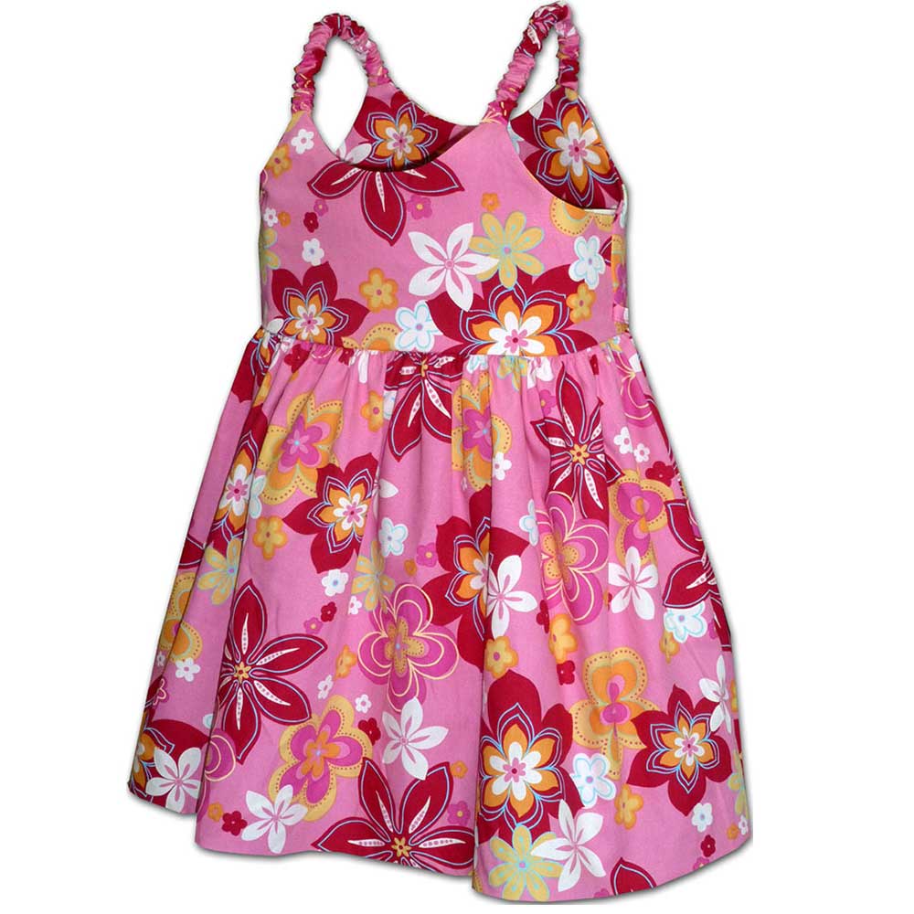 Groovy Flowers Pink Girl's Bungee Dress