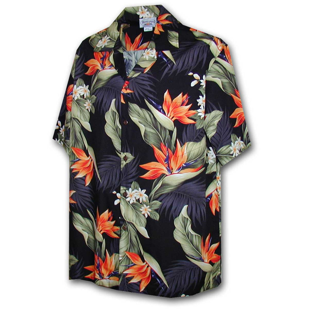 Paradise Valley Black Hawaiian Shirt