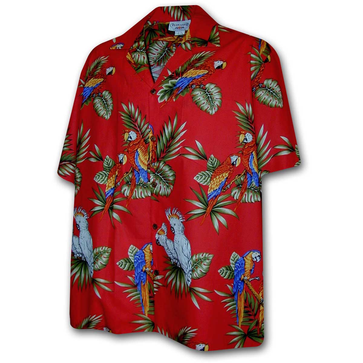 Wild Parrots Red Hawaiian Shirt