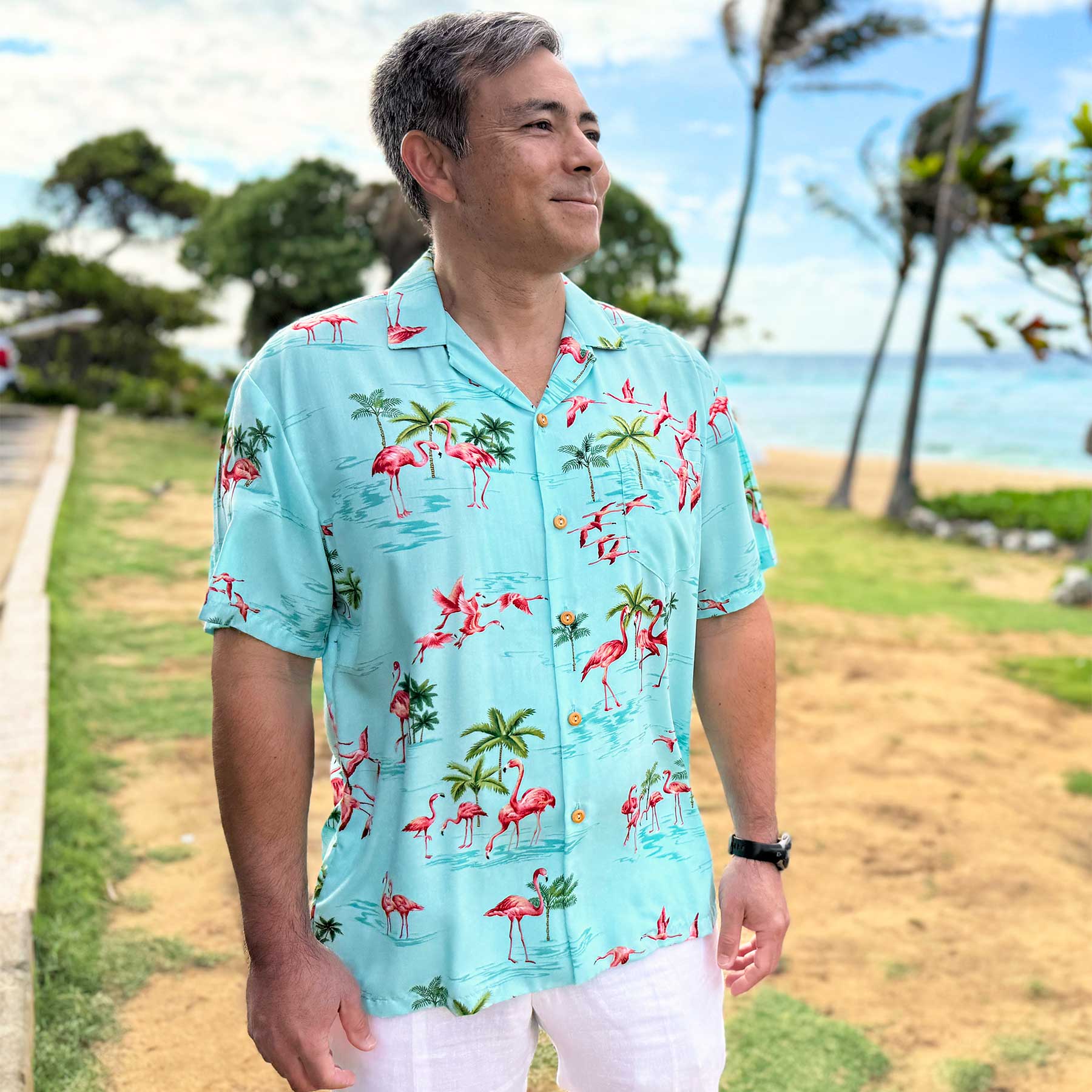 Flamingos Hawaiian Shirt by Paradise Found