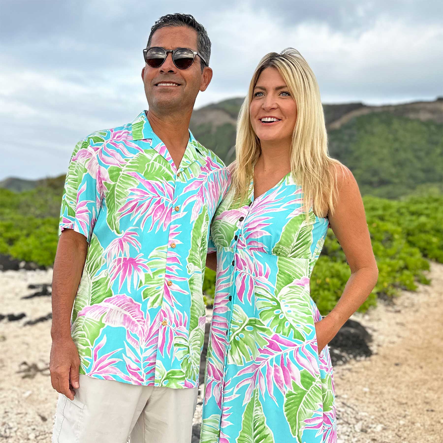 Tropical Fruits And Trees Pink Hawaii Shirt, Aloha Apparel