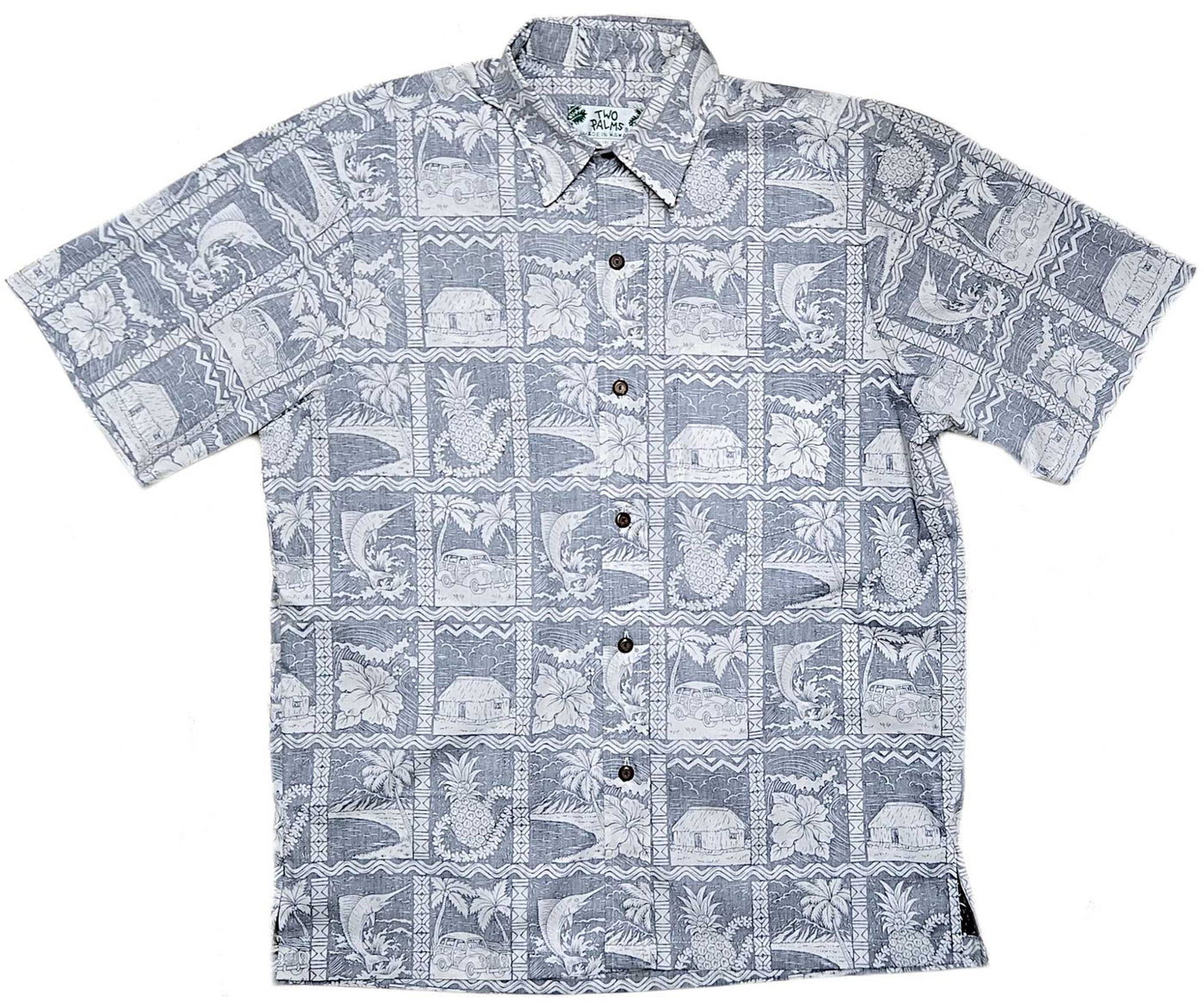 Reverse Pineapple Shack Navy Hawaiian Shirt