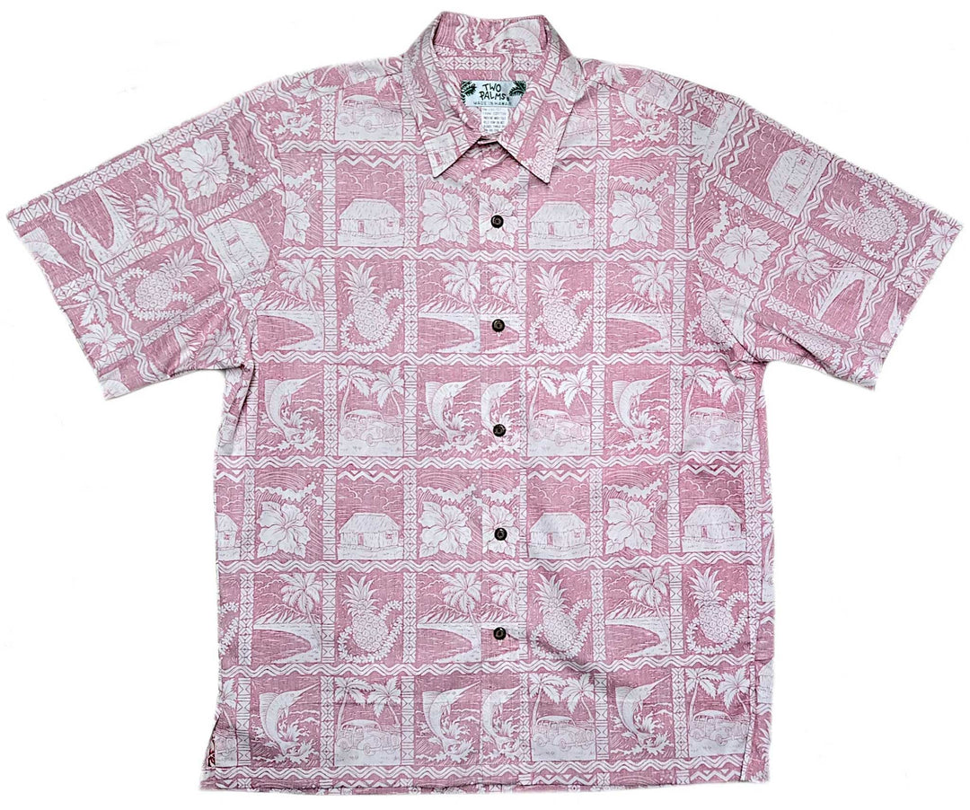 Reverse Pineapple Shack Red Hawaiian Shirt