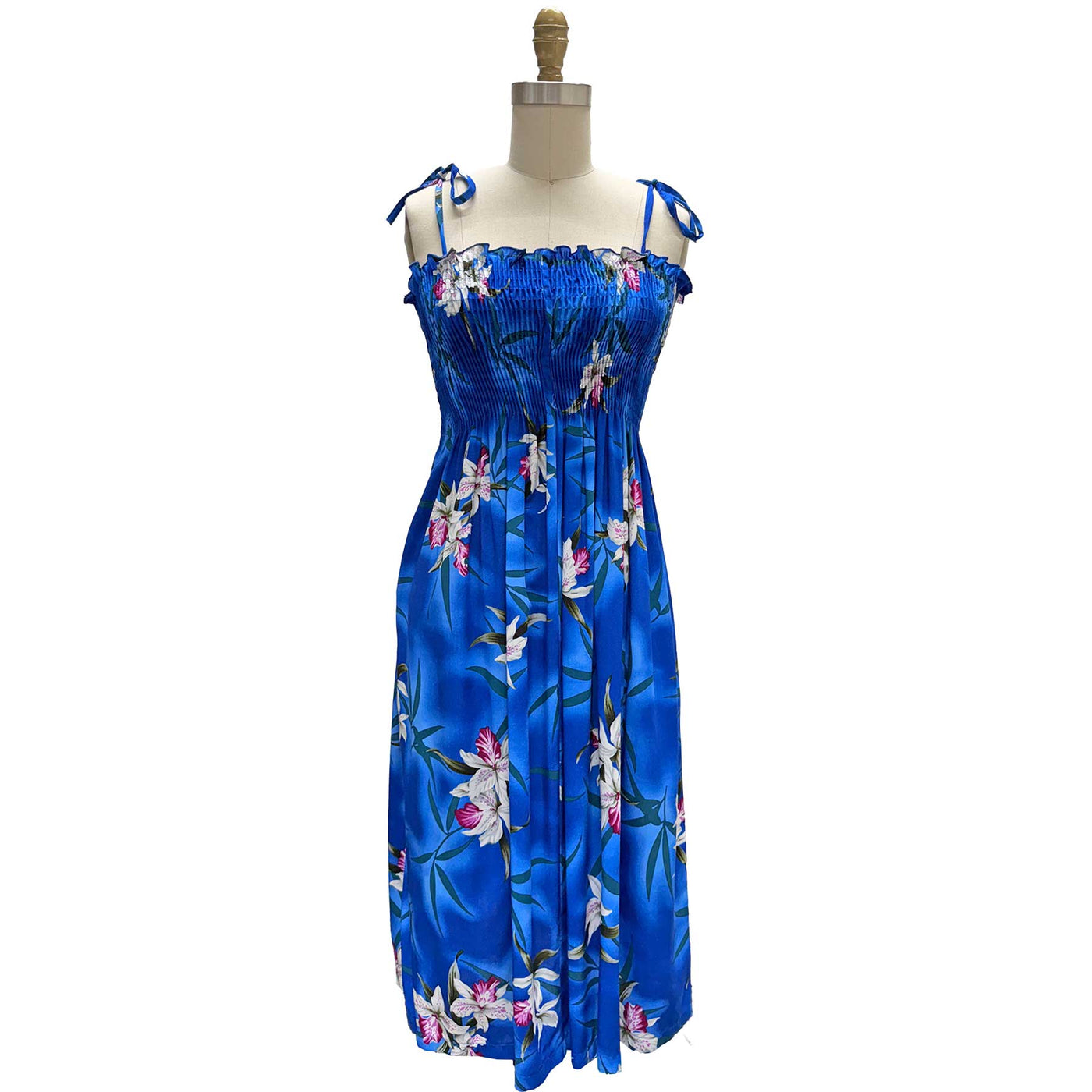 Midnight Orchid Blue Spaghetti Tube Top Dress