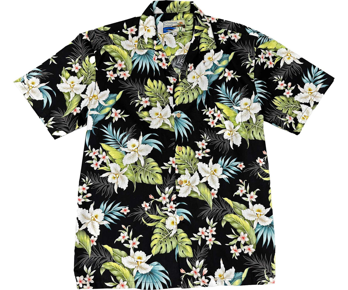 Cattleya Dream Black Hawaiian Shirt