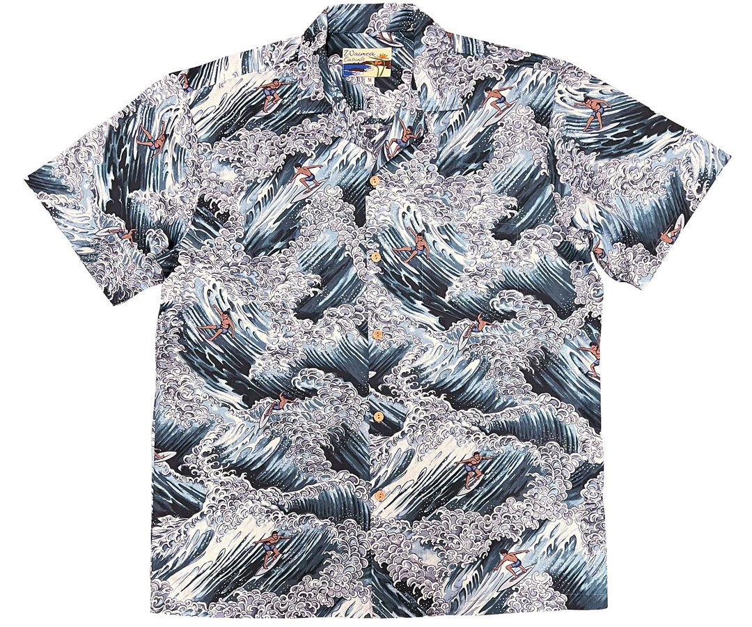 Surfer Gray Hawaiian Shirt