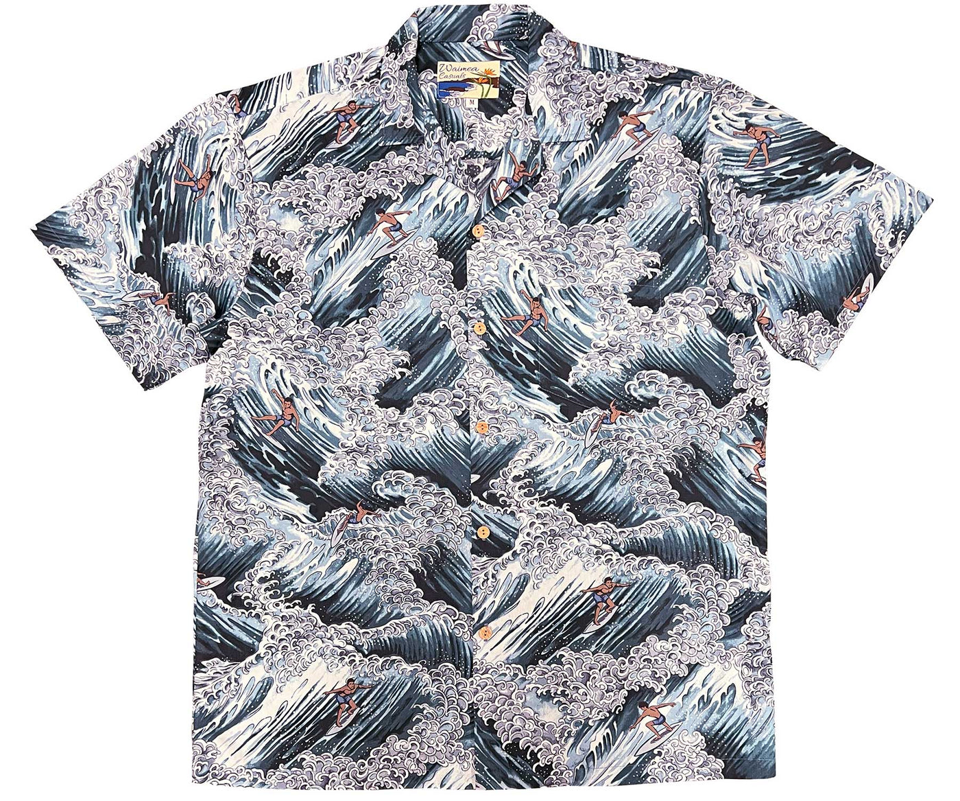 Surfer Gray Hawaiian Shirt