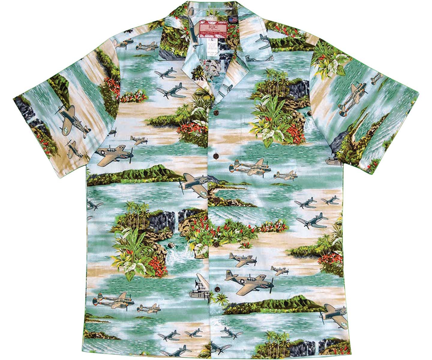 Wings Over Diamond Head Hawaiian Shirt - Sage