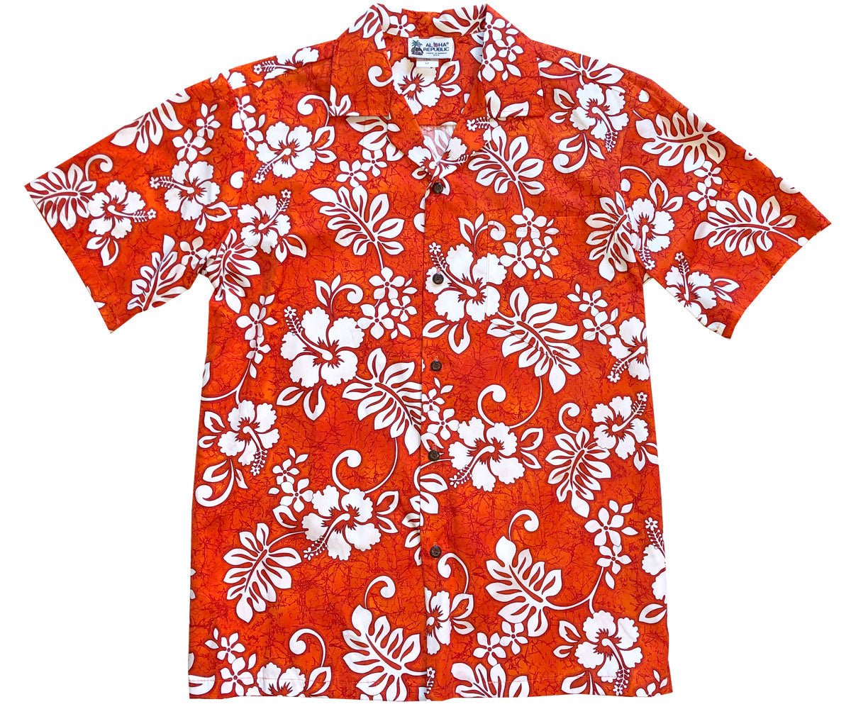 Tropic Flavor Orange Hawaiian Shirt
