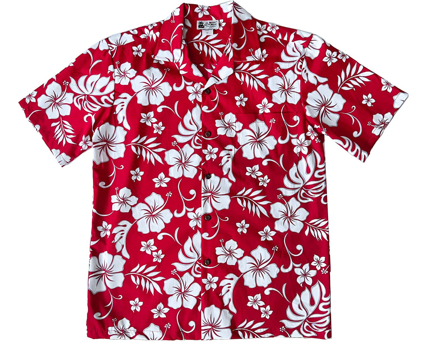 Hibiscus Party Red Hawaiian Shirt