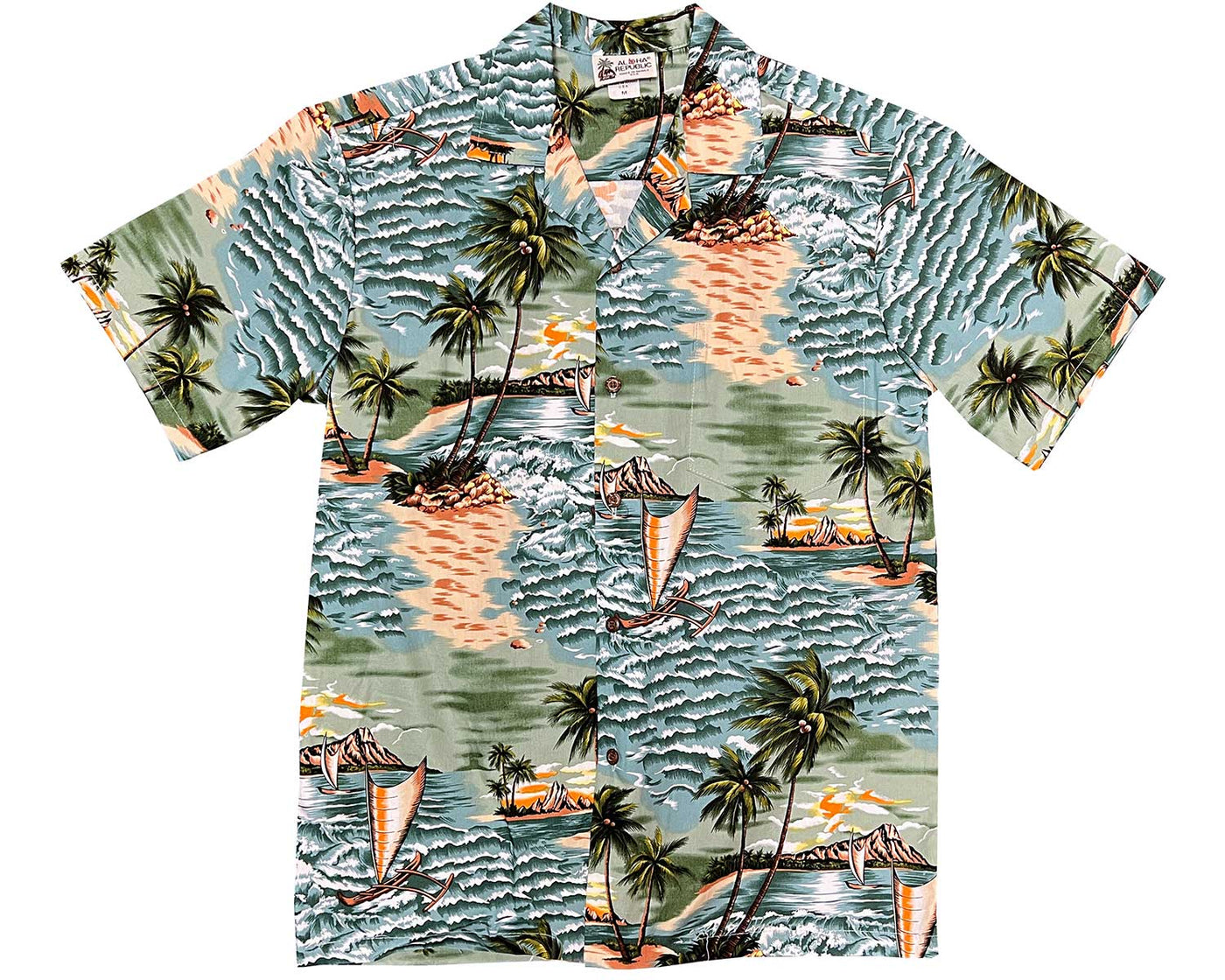 Polynesian Quest Teal Hawaiian Shirt