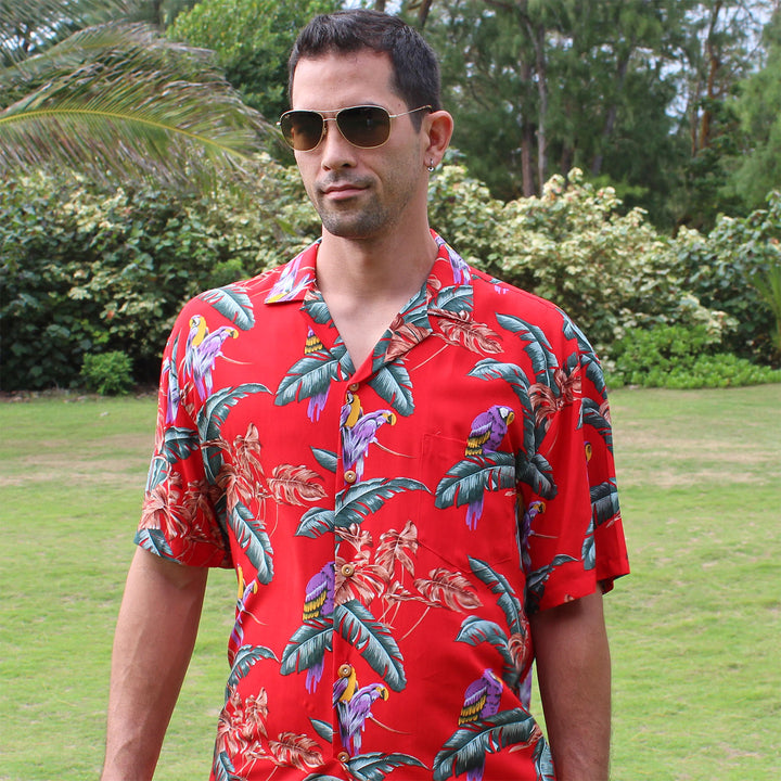 Jungle Bird Red (Magnum PI) Hawaiian Shirt