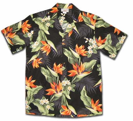 Paradise Valley Black Hawaiian Shirt