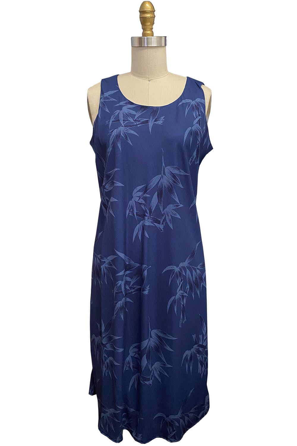 Bamboo Garden navy Hawaiian tank dress by Paradise Found