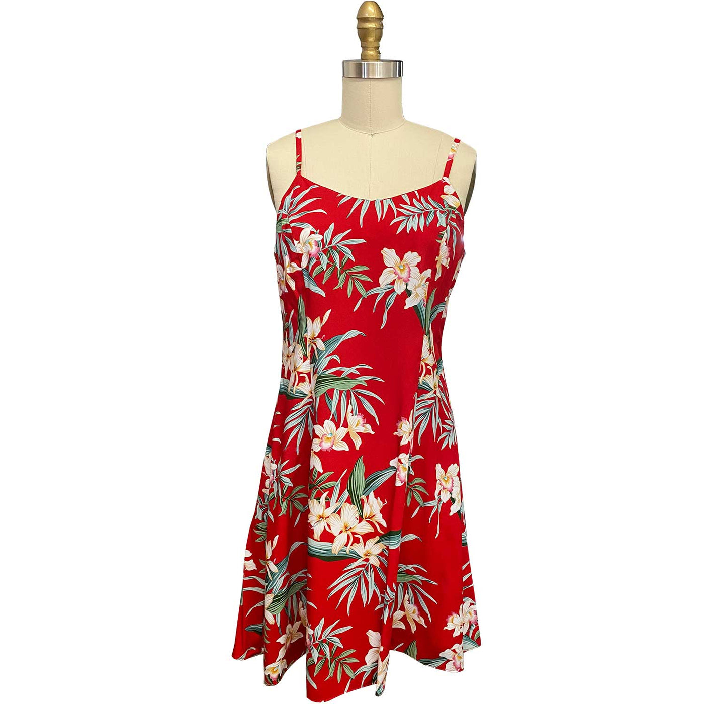 Ginger Orchid Red Spaghetti Dress