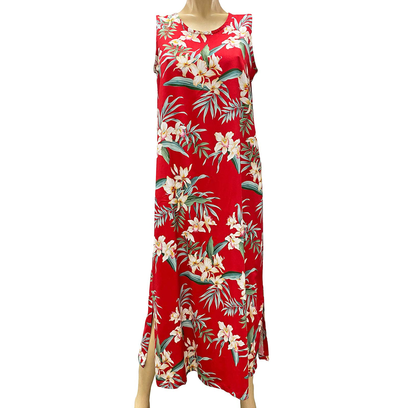 Ginger Orchid Red Long Tank Dress