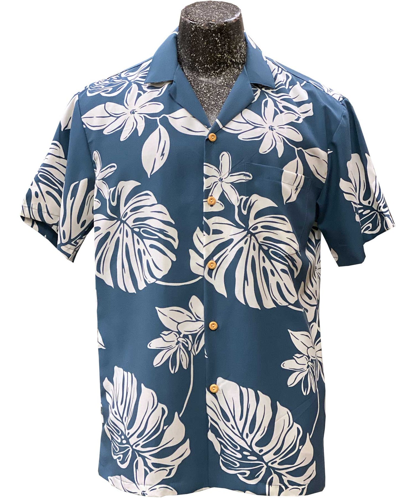 Paradise Found Tiare Fest Blue Hawaiian Shirt | AlohaFunWear.com