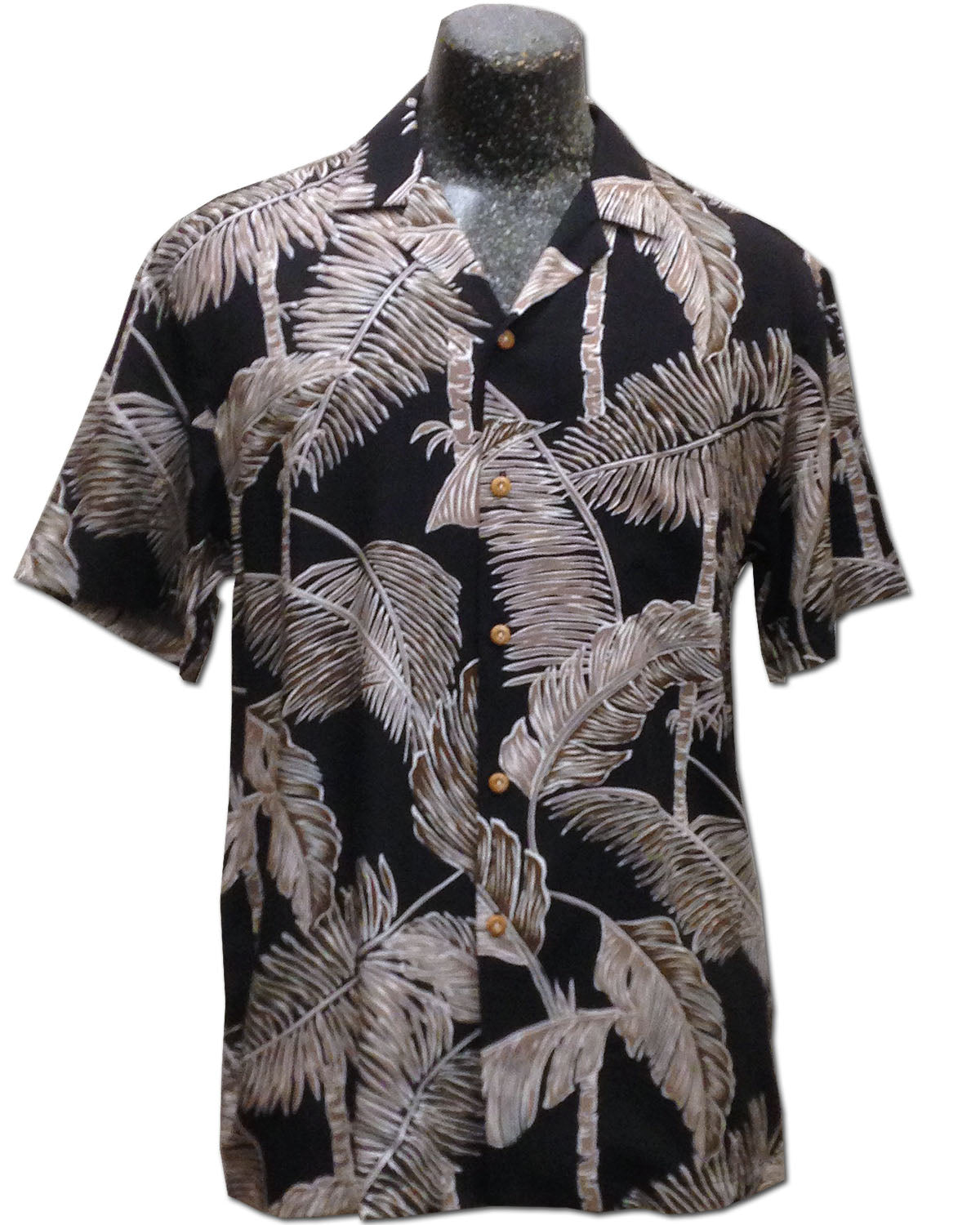 Paradise Found Tree Tops Black Hawaiian Shirt | AlohaFunWear.com
