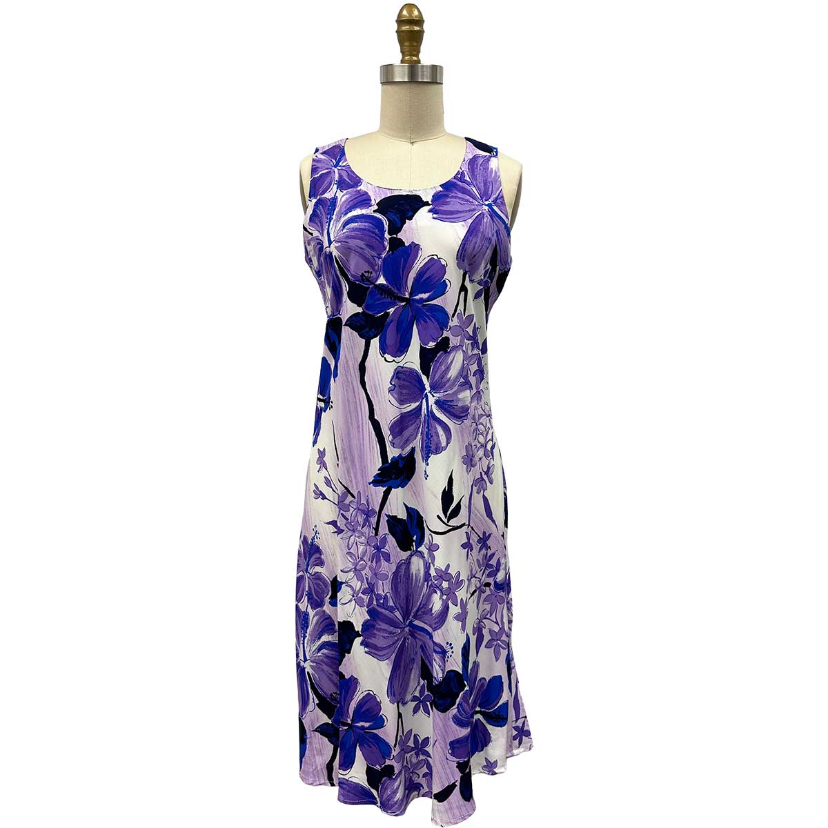 Watercolor Flowerbuds UPF50 Contrast Neck Dress