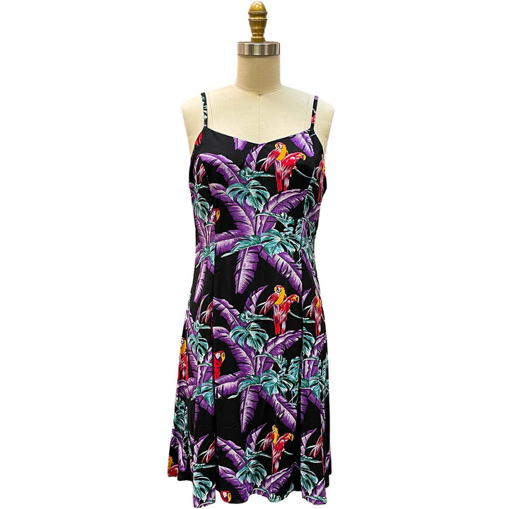 Jungle Bird Magnum PI Black Spaghetti Dress