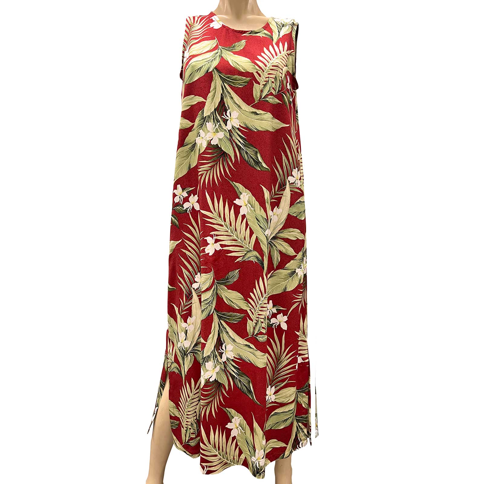 White Ginger Red Long Tank Dress – AlohaFunWear.com