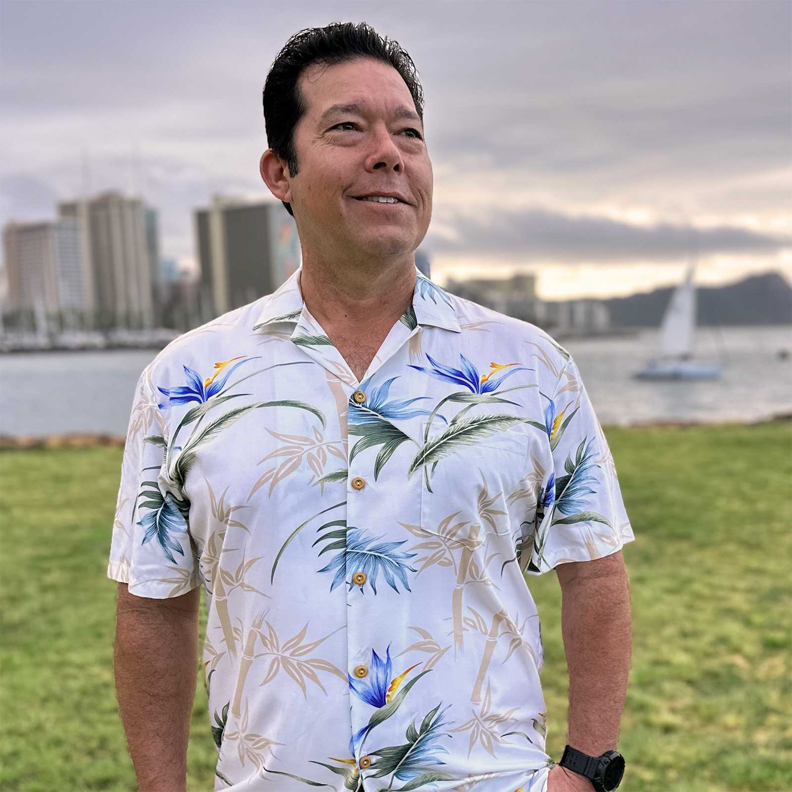 Vintage Aloha Cream Hawaiian Rayon Shirt