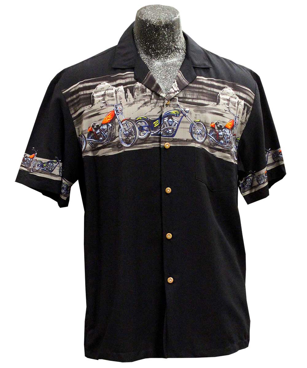 Paradise Found Desert Rider Black Hawaiian Shirt | AlohaFunWear.com