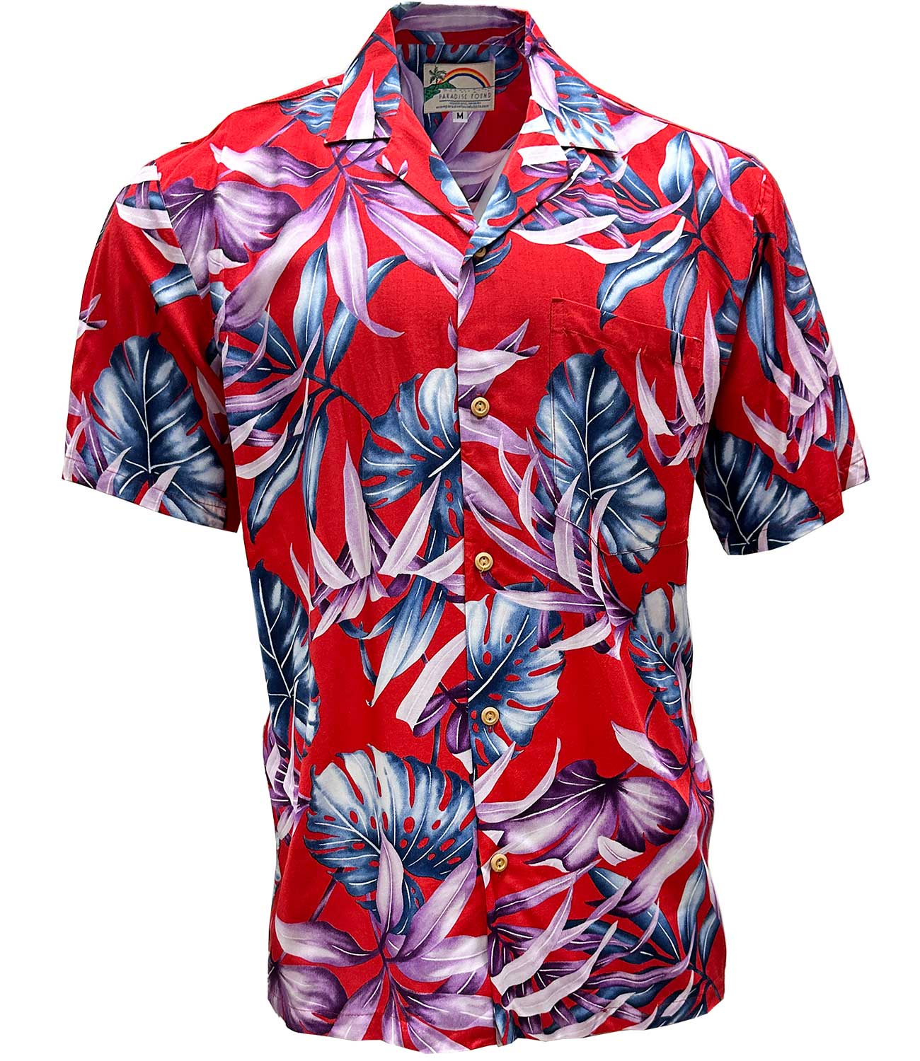 Paradise Found Island Rainforest Red Hawaiian Shirt | AlohaFunWear.com