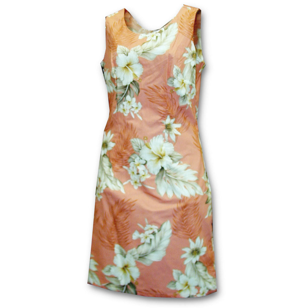 Floral Garden Peach Short Tank Dress