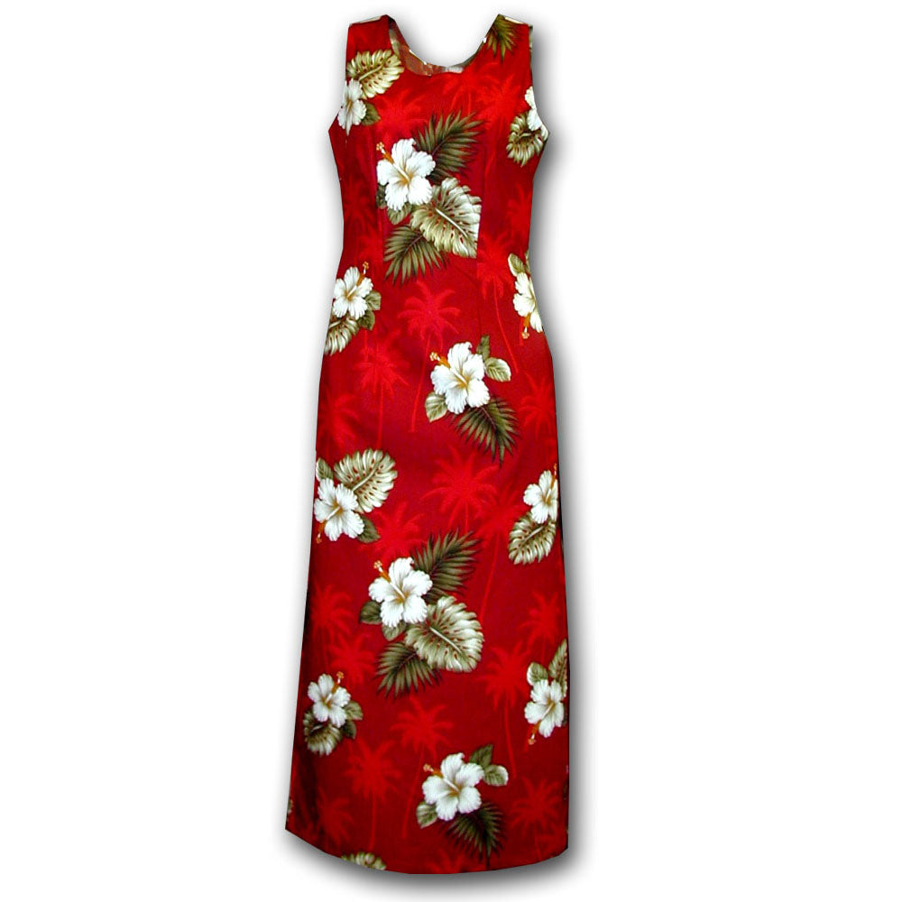 Kilauea Red Long Tank Dress
