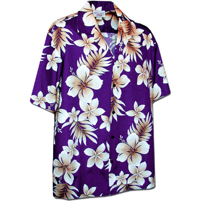 Tropic Fever Purple Hawaiian Shirt