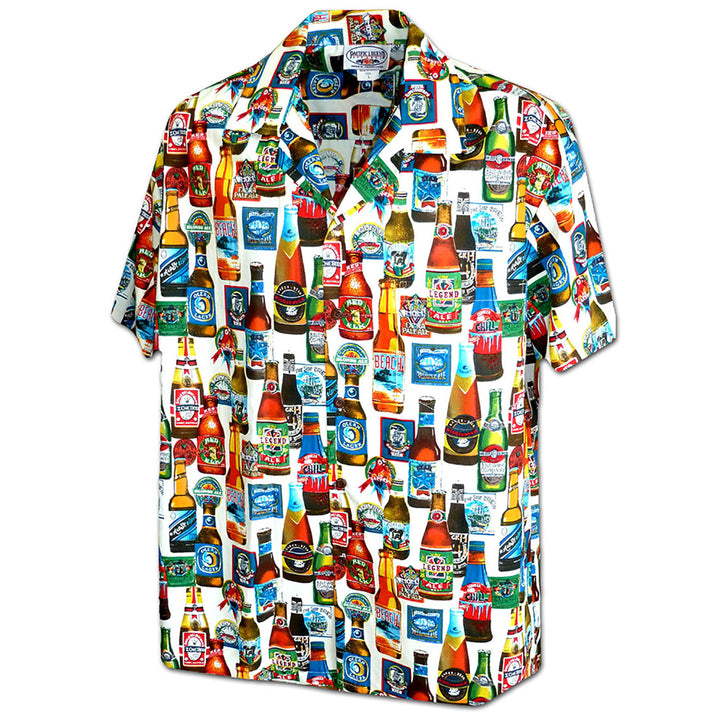 Beer Blast White Hawaiian Shirt