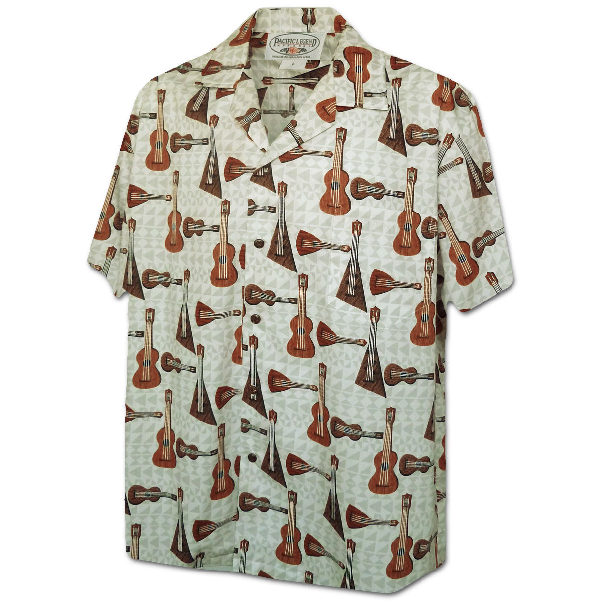 Ukulele Time Cream Hawaiian Shirt