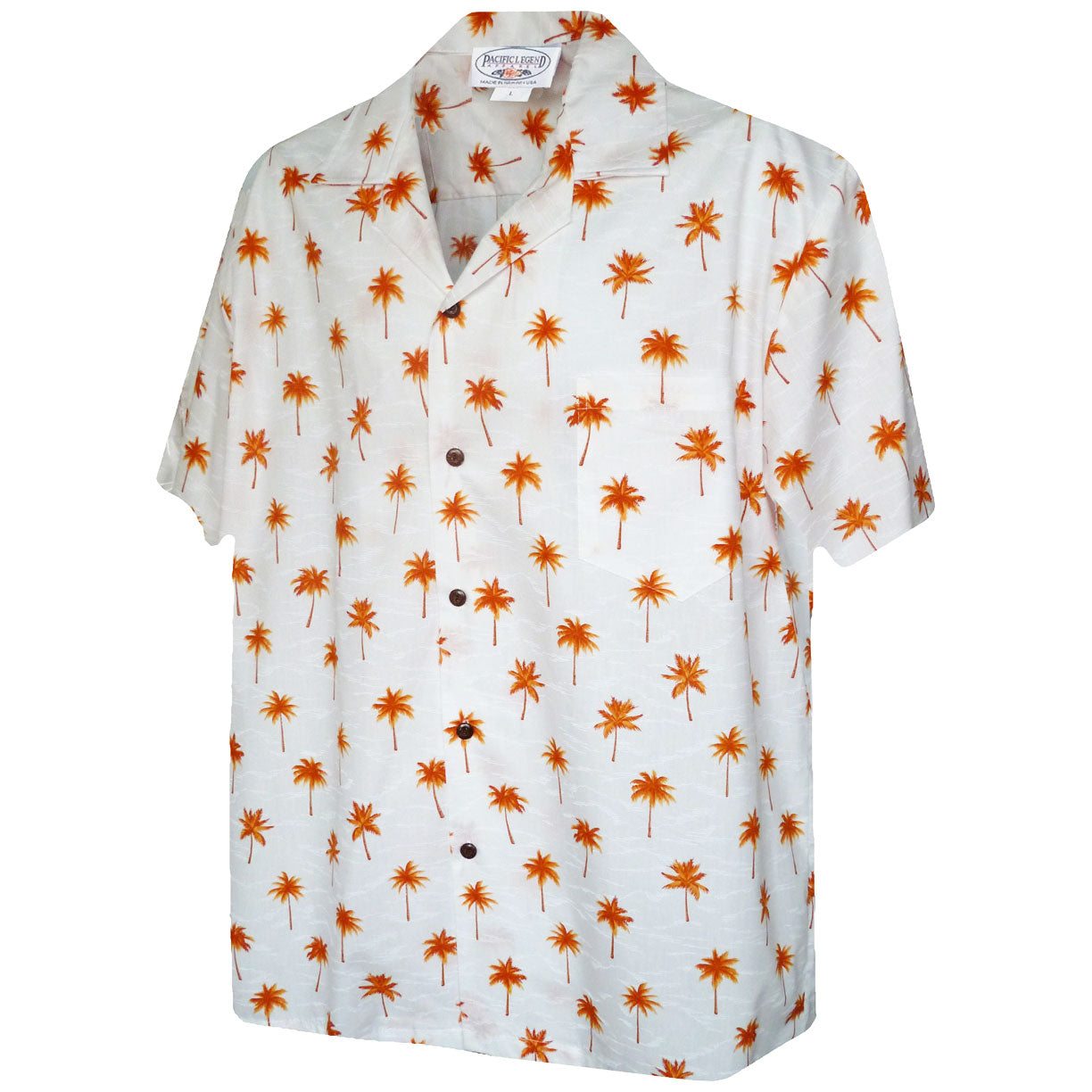 Palm Tree Grove Orange Hawaiian Shirt