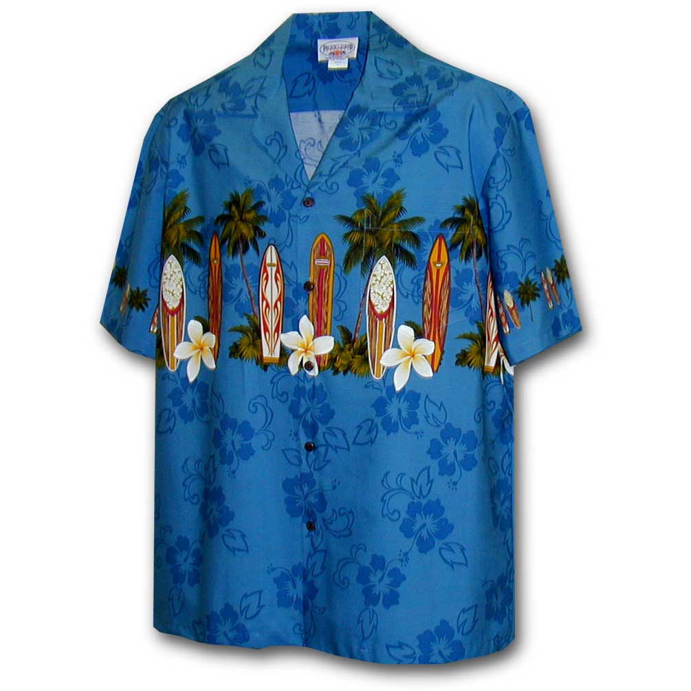 Surfs Up Blue Hawaiian Shirt