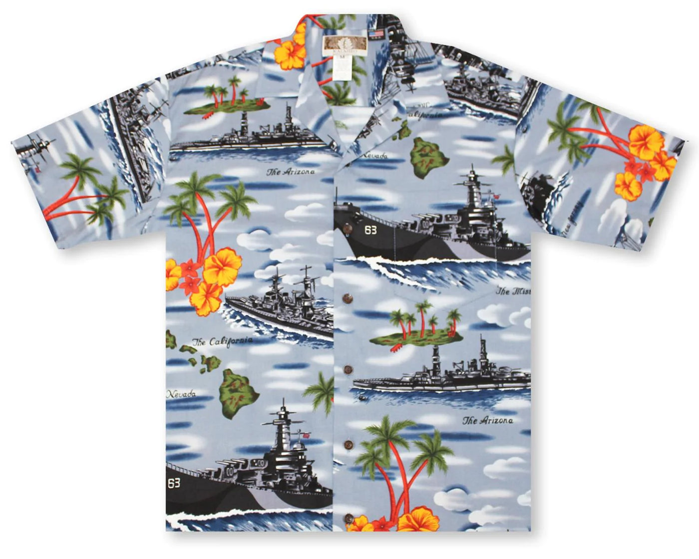 Battleships Gray Hawaiian Shirt