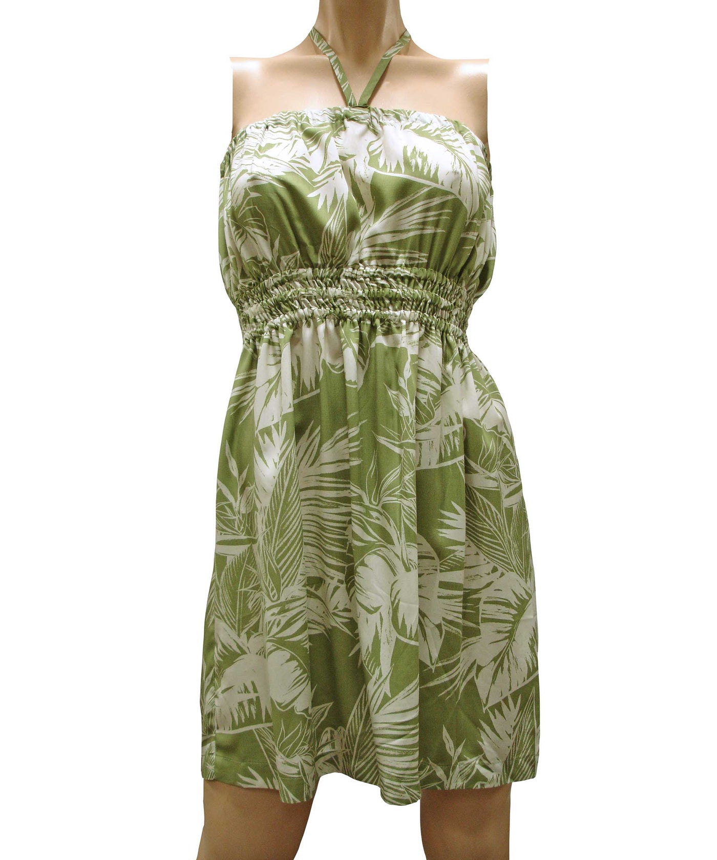 Tropical Jungle Olive Tube Dress