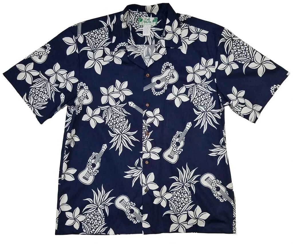 Ukulele Navy Hawaiian Shirt