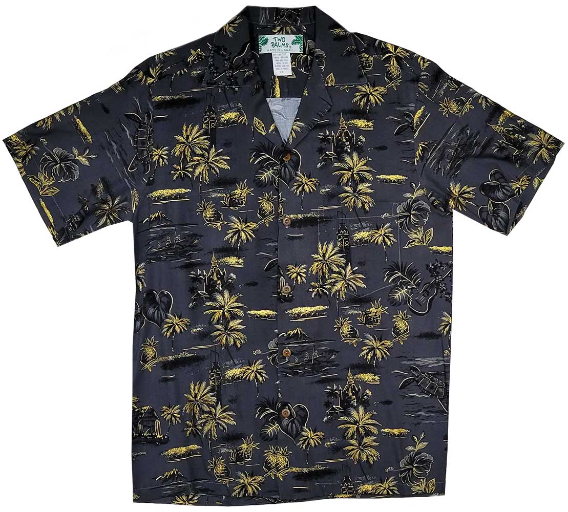 Golden Vintage Gray Hawaiian Shirt