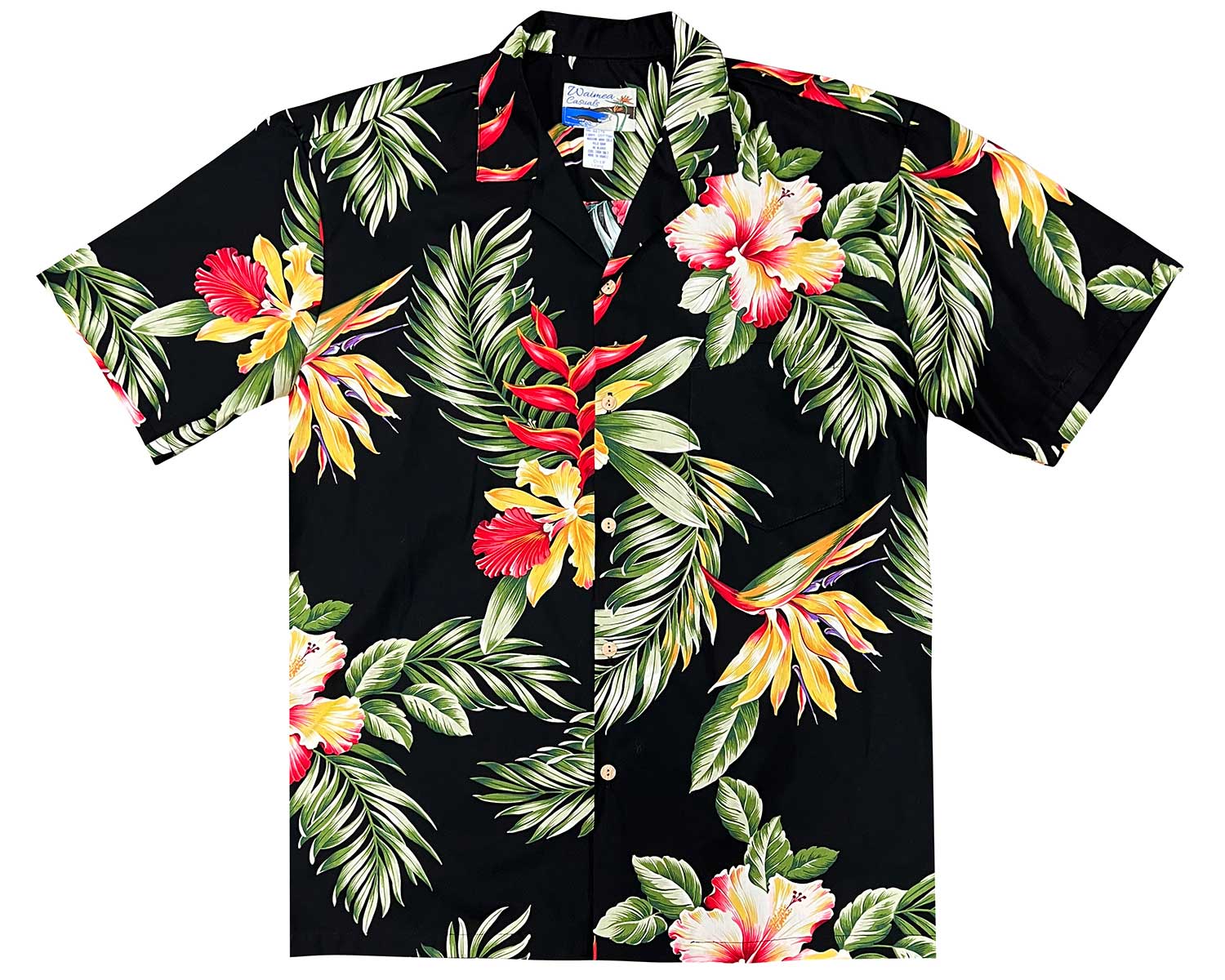 Orchid Paradise Black Hawaiian Shirt – AlohaFunWear.com