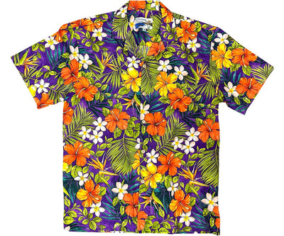 Tropical Garden Purple Hawaiian Shirt